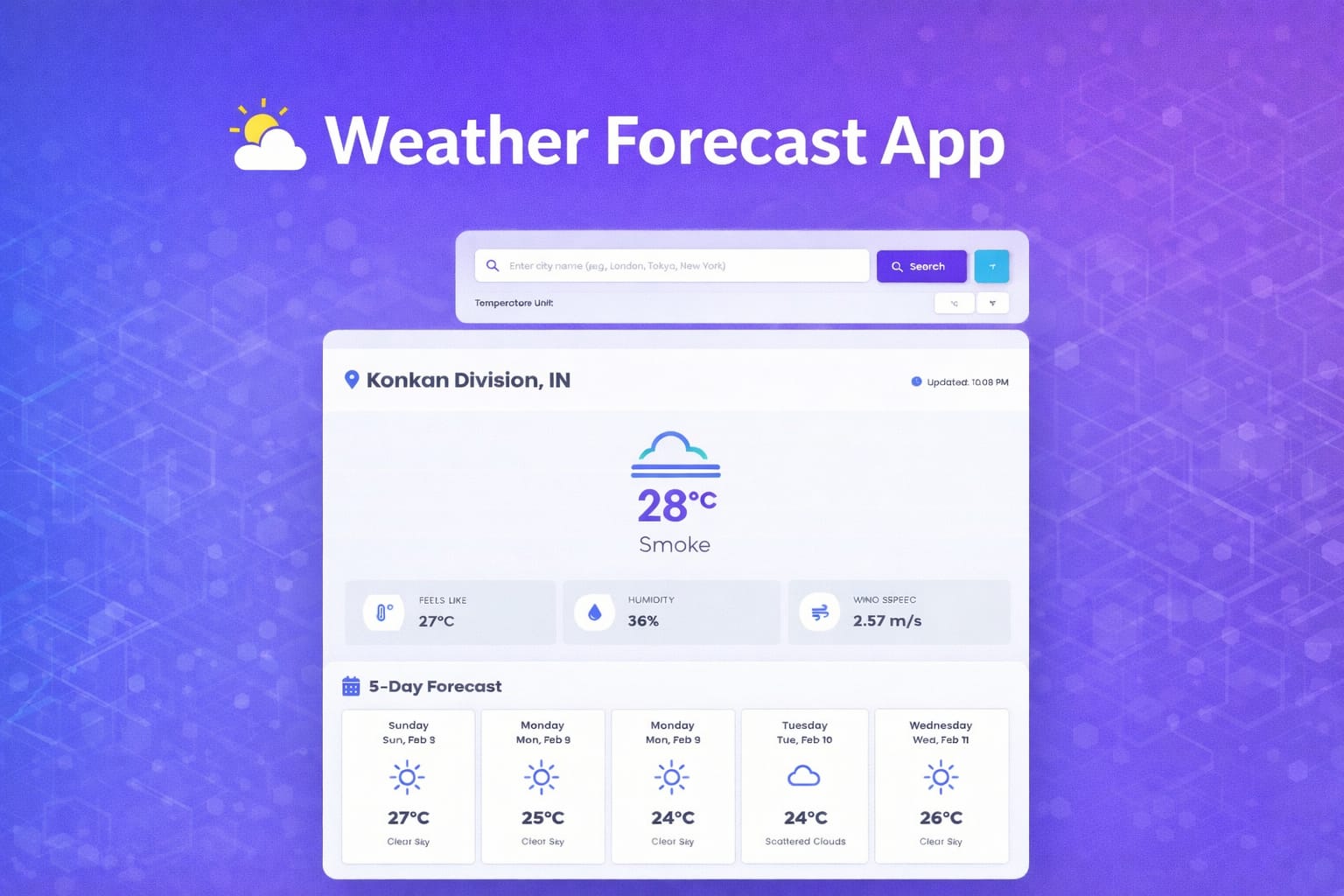 Weather Forecast App Screenshot